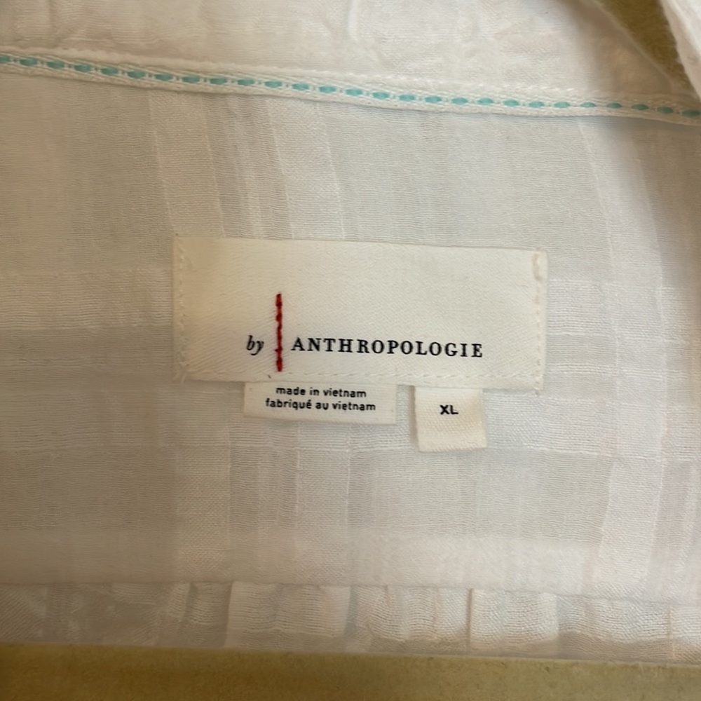 Anthropologie white wrap blouse - Picture 3 of 6